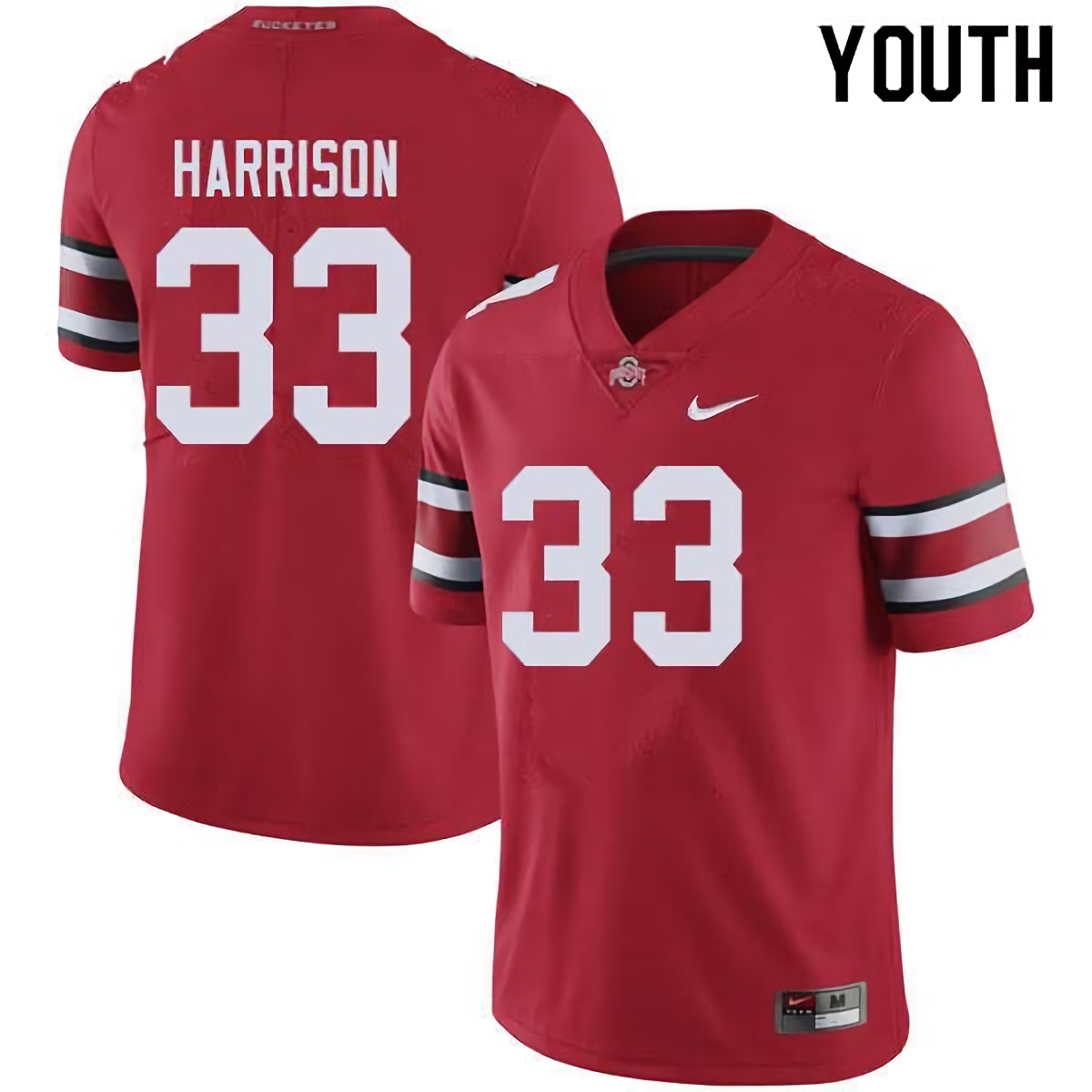 Zach Harrison Ohio State Buckeyes Youth NCAA #33 Nike Red College Stitched Football Jersey YSP5556HA